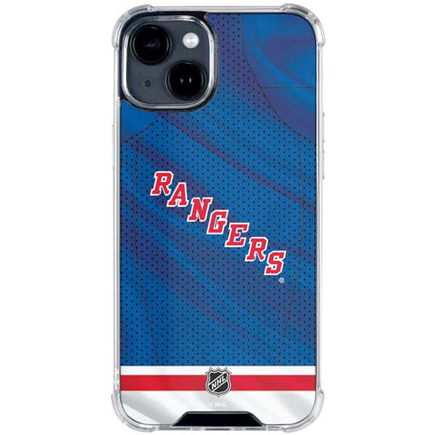 NHL New York Rangers Home Jersey iPhone 15 Clear Case